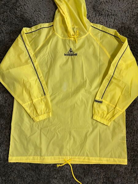 【ルコック】LO ビンテージ ポンチョ 黄 lecoqsportif 90's ウインドブレーカー ナイロンジャケット