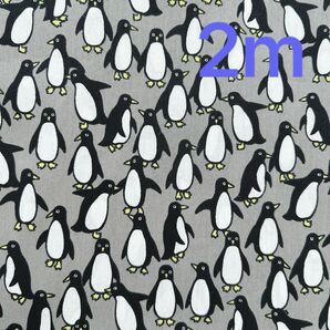 SEVENBERRY セブンベリー ペンギン グレー 2m カット生地
