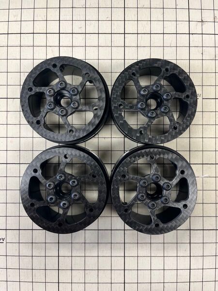 1.9インチ ビードロックホイール カーボンディスク タイプ 4本セット スケールクローラー