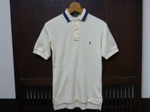 USA古着　Polo Ralph Lauren ポロシャツ　18 80s 90s ラルフローレン　クリーム　半袖