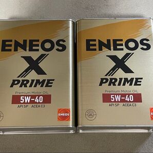 【2缶セット 送料込み】ENEOS X PRIME エンジンオイル 5W-40(100%化学合成油) ACEA C3 4L缶×2