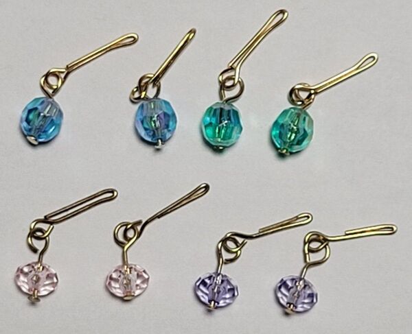 リカちゃん ドール 1粒 ピアス 4点セット ピンク パープル グリーン ブルー ハンドメイド