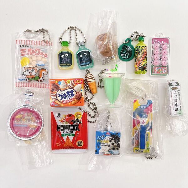 お菓子系・食品系ガチャガチャまとめ売り ミニチュアチャームセット