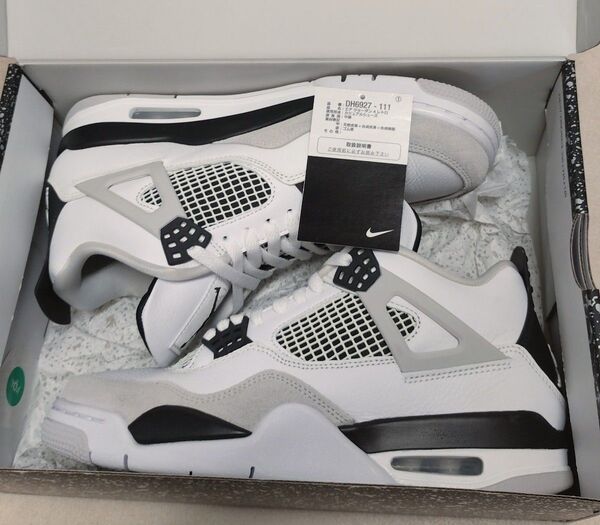 【希少極美品】 NIKE AIR JORDAN 4 RETRO MILITARY BLACK 27cm ナイキ エアジョーダン