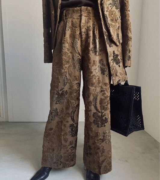完売商品 ameri アメリ ジャガード ストレートパンツ アメリヴィンテージ S