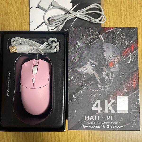 G-WOLVES Hati S Plus 4K ゲーミングマウス ピンク