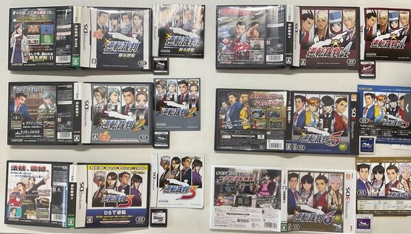 (11-15)ニンテンドー3DS・DS計6本セット 逆転裁判1〜6[箱説明書有