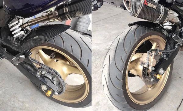 おひとつのみ 限定価格!ホーネット250 インナーフェンダー カーボン