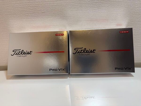 【新品未使用・24時間以内発送】タイトリスト PRO V1x ダブルナンバー 2025年モデル 2ダース
