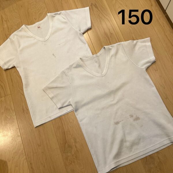 二枚セット 150 男の子 子供 キッズ 半袖 肌着 シャツ インナー 下着 メッシュ