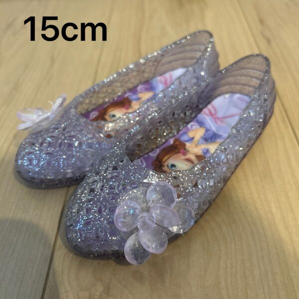 女の子 子供 キラキラ ラメ あみあみ サンダル 靴 シューズ お花 ディズニー プリンセス ソフィア 可愛い オシャレ