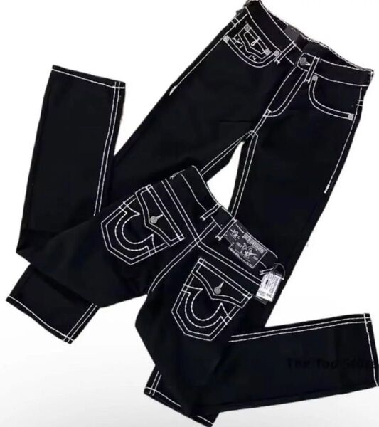 TRUERELIGIONトゥルーレリジョン ブラックデニムパンツ