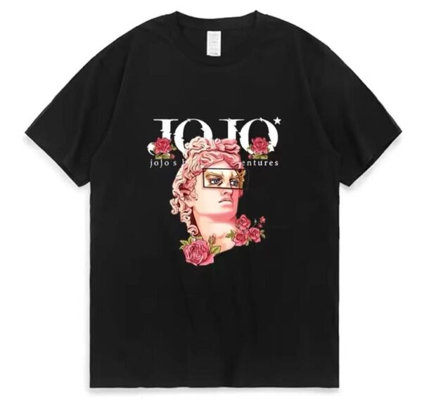 ジョジョの奇妙な冒険 TシャツサイズL 黒 黄金の風 dio 空条承太郎吉良吉影