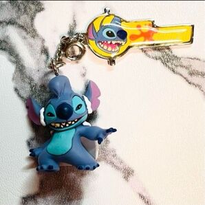 ディズニー Disney スティッチ 平成当時物 レア マスコット キーホルダー