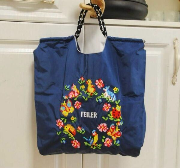 【新品】刺繍 トートバッグ エコバッグ M グレー ブラック ネイビー ロゴバッグ オシャレ 速乾 ショッピングバッグ