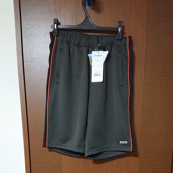 MIZUNOハーフパンツ 新品 未使用 チャコールグレー サイドライン入り スポーツウェア 部屋着 メンズM