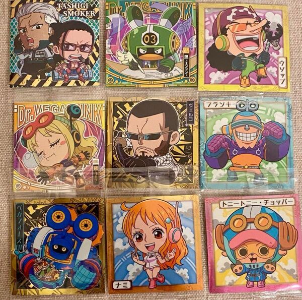 ワンピース 大海賊シールウエハース スモーカー&たしぎ SEC 他 8枚