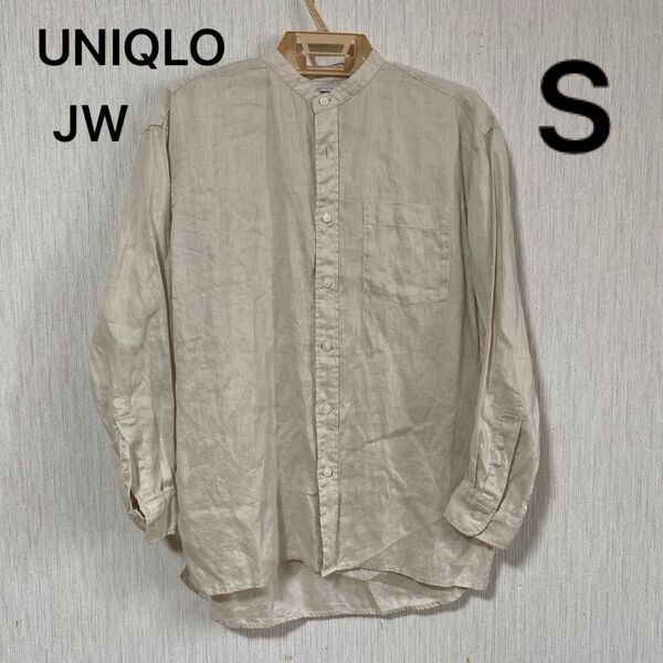 UNIQLO JWアンダーソン リネンコットンスタンドカラーシャツ 長袖 Sサイズ