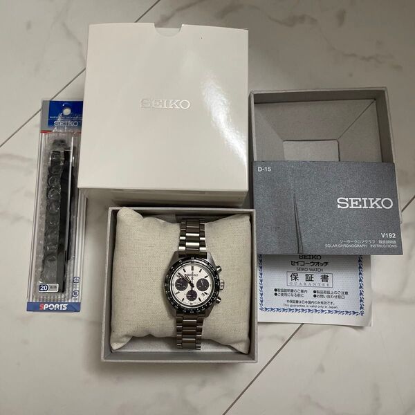 SBDL085 SEIKO セイコー 腕時計 ソーラー クロノグラフ【付属で正規品シリコンバンド付き】