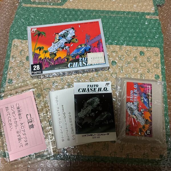 CHASE H.Q. ファミコンソフト 箱、ハガキ、説明書付き