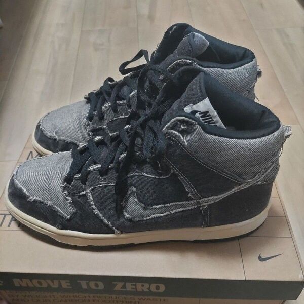 ナイキ ダンク ハイ ブラックデニム スニーカー シューズ 靴 NIKE DUNK HIGH BLACK DENIM 激レア