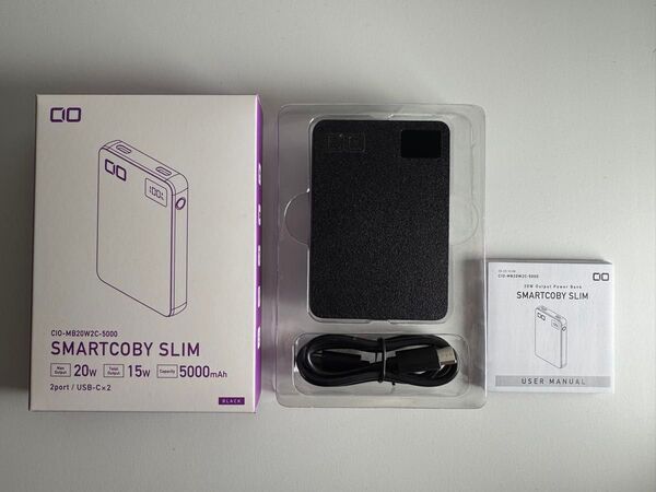 CIO モバイルバッテリー SMARTCOBY SLIM 5000mAh ブラック ②