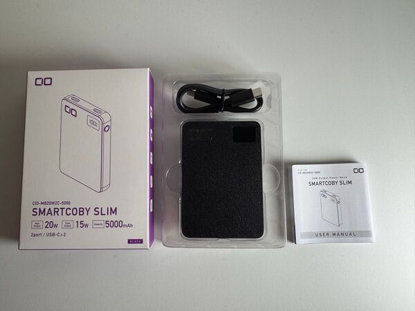 CIO モバイルバッテリー SMARTCOBY SLIM 5000mAh ブラック ①