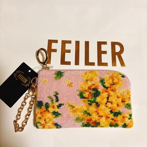 【新品未使用】FEILERフェイラー★チェーン付きポーチ★ミモザソラーレ★ピンク