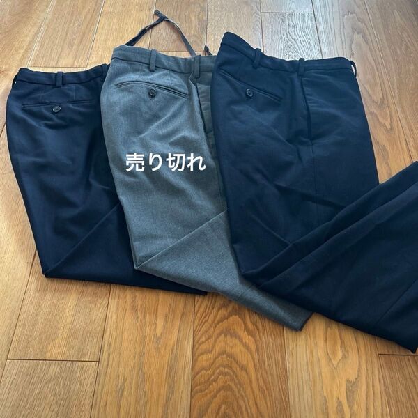 UNIQLO スマートアンクルパンツ 2点スラックス Sサイズ ネイビー