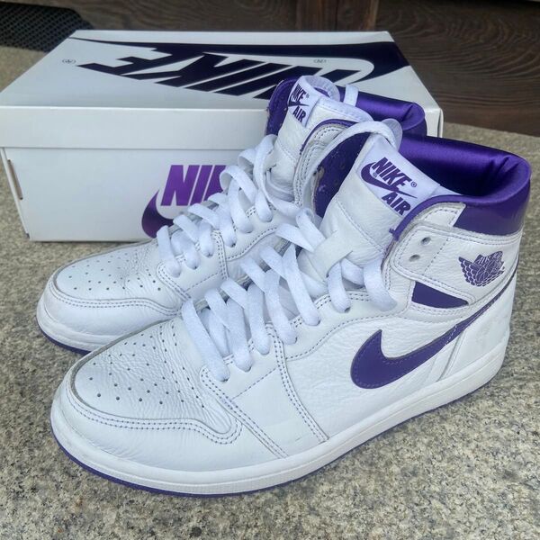 NIKE Air JORDAN 1 High OG エアージョーダン コードパープル ウィメンズ 美品 25cm