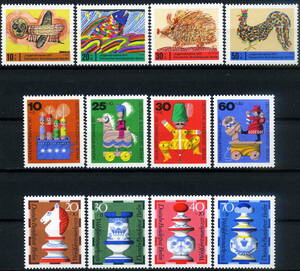 ★1971-72年 ドイツ-ベルリン 「子供絵」4種完+「おもちゃ」4種完+「チェス」4種完 未使用(MNH)★ZV-304