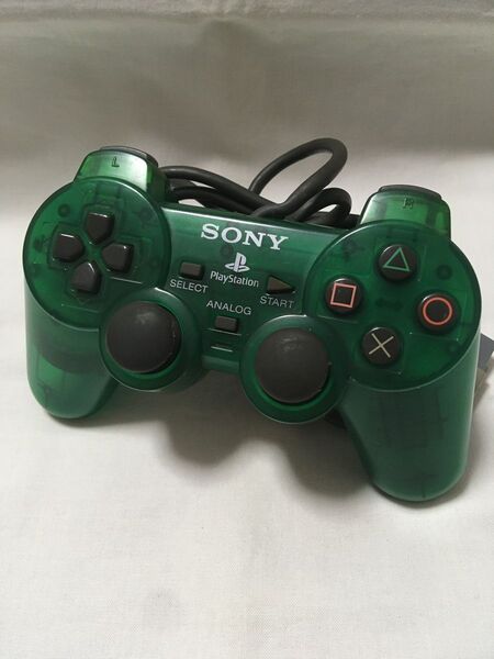 playstation2 SONY 純正品 デュアルショック2 コントローラー エメラルド クリアグリーン ps2