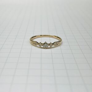 18金 ピンクゴールド ダイヤリング