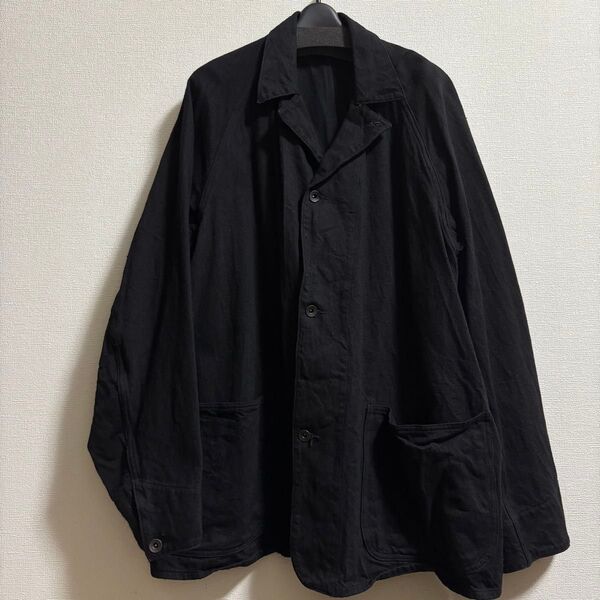 未使用 comoli 24SS デニム ワークジャケット ブラック デニム ジャケット 3