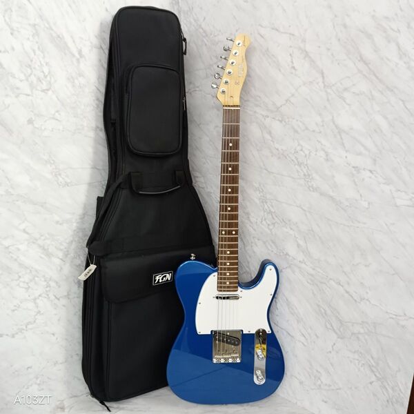 ●送料無料 良品 動作品 FUJIGEN フジゲン FGN J-Classic J-クラシック テレキャスター ブルー系 ケース付