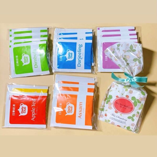 日東紅茶 DailyClub 6バラエティパック スタンダード ウェッジウッド ワイルド ストロベリーティーバッグ