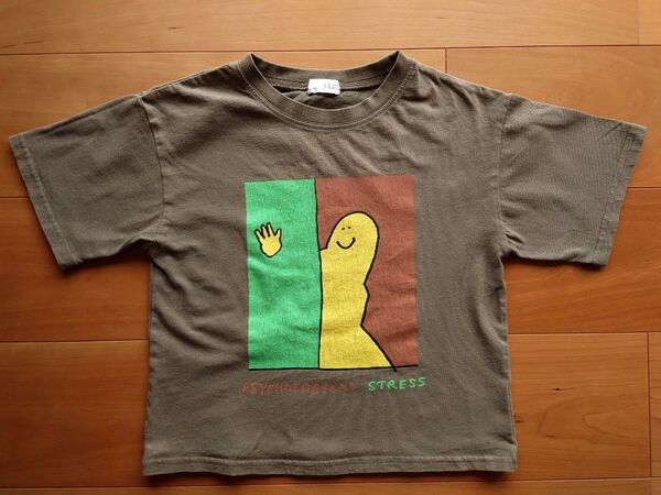 b.ROOM Mark Gonzales マークゴンザレスTシャツ 深緑系カーキ