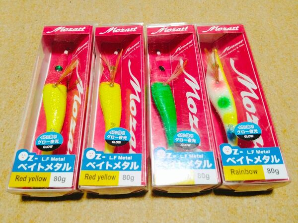 イカメタルスッテ ベイトメタル Mozart 80g 4本セット 新品9 オーシャンルーラー メタリスト似 鉛スッテ イカメタル