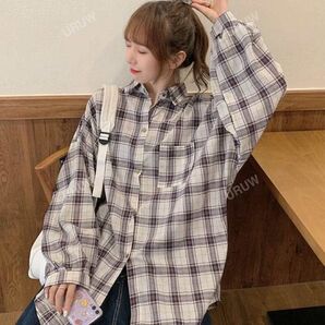 SHEIN チェック柄ワンサイズシャツ オーバーサイズ