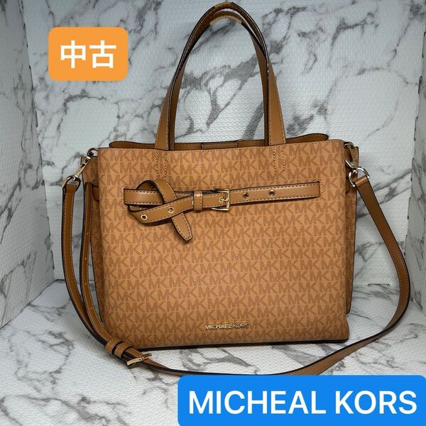 MICHAEL KORS マイケルコース エミリア サッチェルラージ ショルダーバッグ 中古