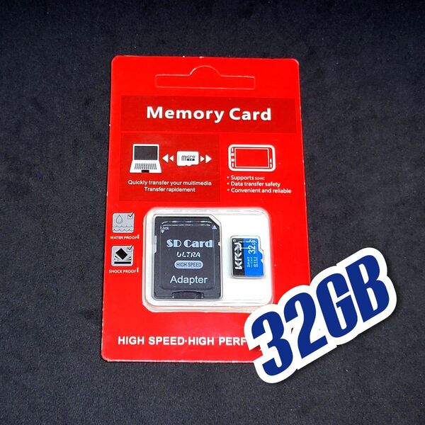 マイクロSD カード 32GB 1枚 microSD class10 UHS -I KRY BLACK-BLUE 1個