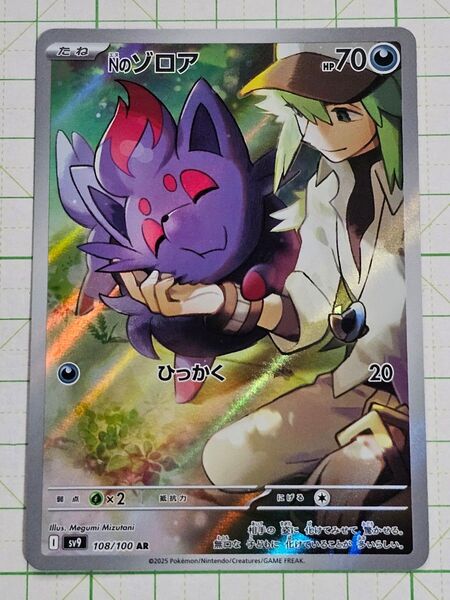 ポケモンカードゲーム ポケカ Nのゾロア AR アートレア sv9 108/100 バトルパートナーズ プレイ用