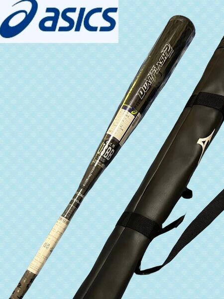 アシックス DUNFLASH2 一般用 軟式バット ブラック 84cm 720g トップバランス 軟式野球