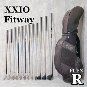 W404 XXIO Fitway メンズ ゴルフ クラブセット 13点 チッパー付属 アイアンほぼ新品 FLEX R