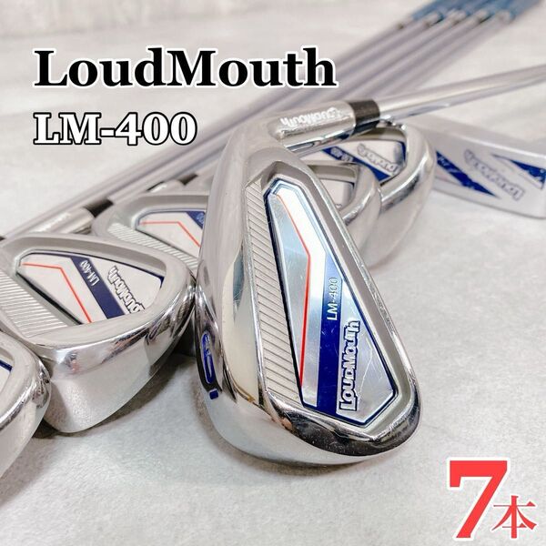 W409 LoudMouth ラウドマウス LM-400 メンズ ゴルフ アイアン パター 7本セット