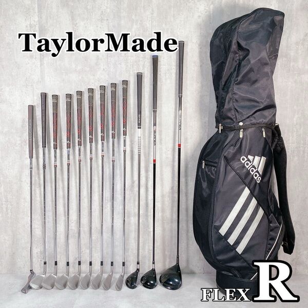 W489 TaylorMade テーラーメイド メンズ ゴルフ クラブセット 13点 FLEX R 黒 ブラック BURNER