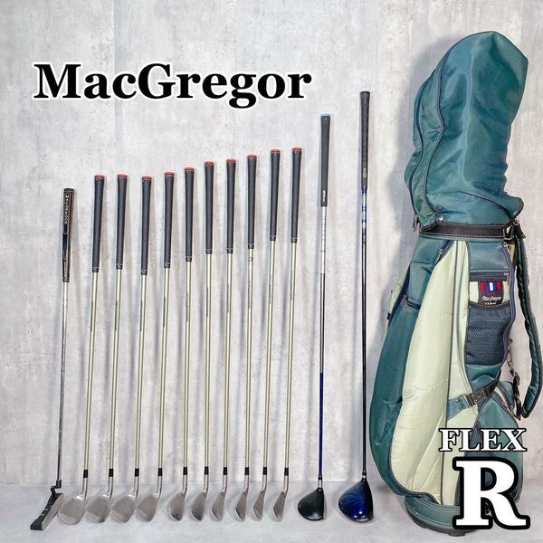 W570 MacGregor マグレガー メンズ ゴルフ クラブセット 14点 フレックス R グリーン 初心者 入門 ビギナー