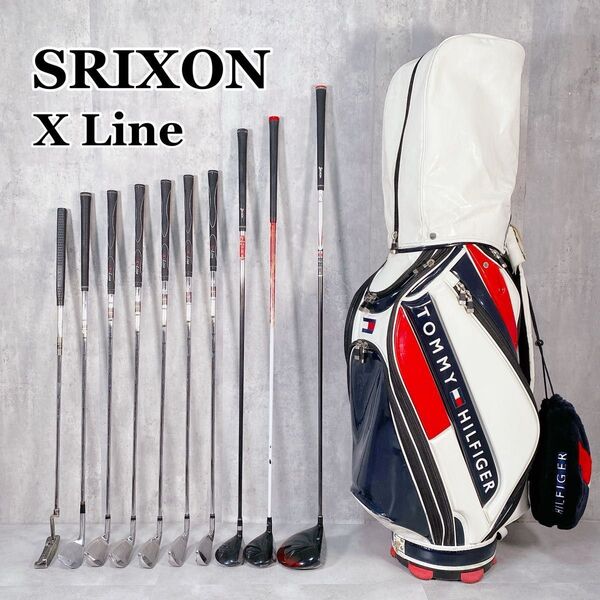 W571 SRIXON X Line メンズ ゴルフ クラブセット 12点 TOMMY HILFIGER 男性 カッコいい