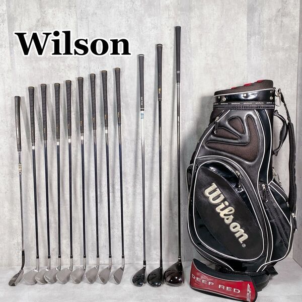 W549 Wilson ウィルソン メンズ ゴルフ クラブセット 14点 黒 男性 初心者 入門 ビギナー
