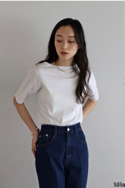 Bonjour Sagan シルケットコットンボートネックTシャツ